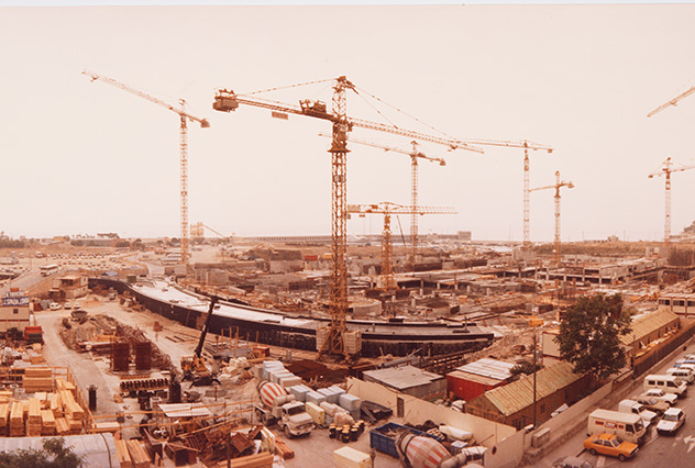 Quartier de Fontvieille en construction